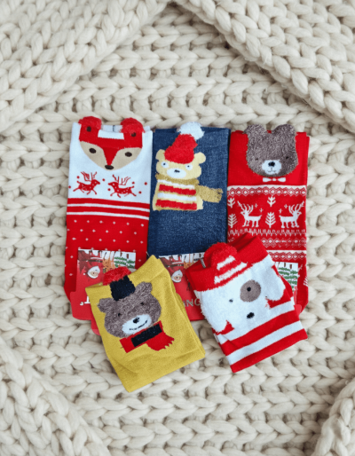 Коледни терлички - 5 чифт В193-2