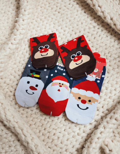 Коледни терлички - 5 чифт В193-1