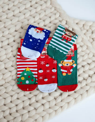 Коледни терлички - 5 чифта B811