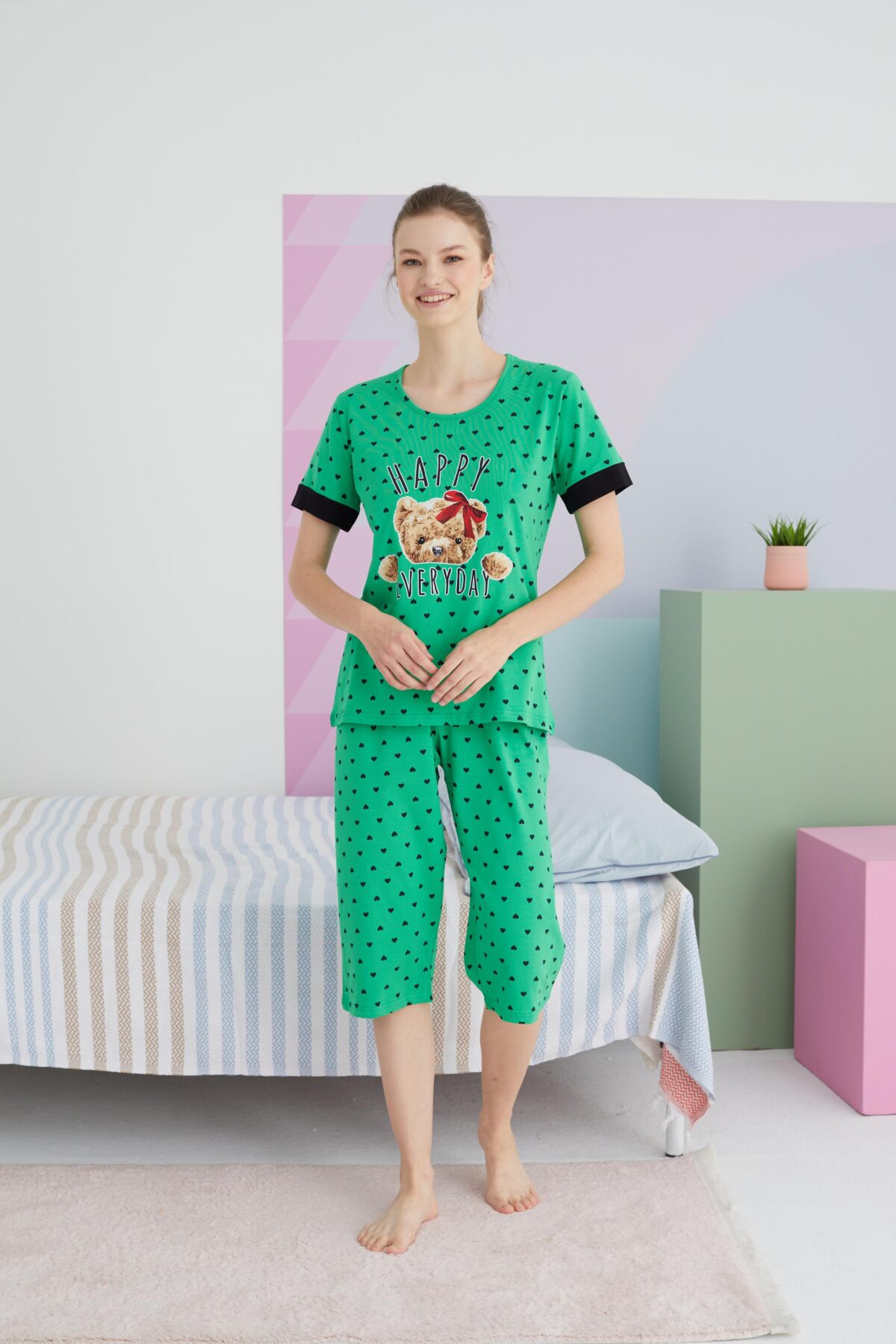Дамска пижама с 3/4 панталон - Image 4