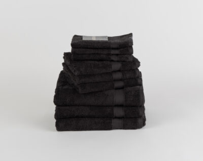 ХАВЛИЕНА КЪРПА ОТ ЕГИПЕТСКИ ПАМУК - ЧЕРНО