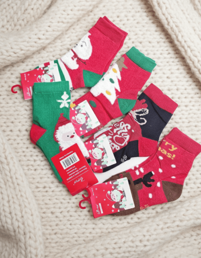 Детски коледни чорапи - 5 чифта Т 2304
