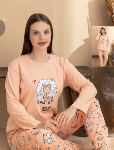Дамска пижама с дълъг ръкав - 8091-9