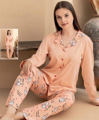 Дамска пижама с дълъг ръкав - 8092-9