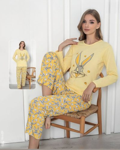 Дамска пижама с дълъг ръкав 1597