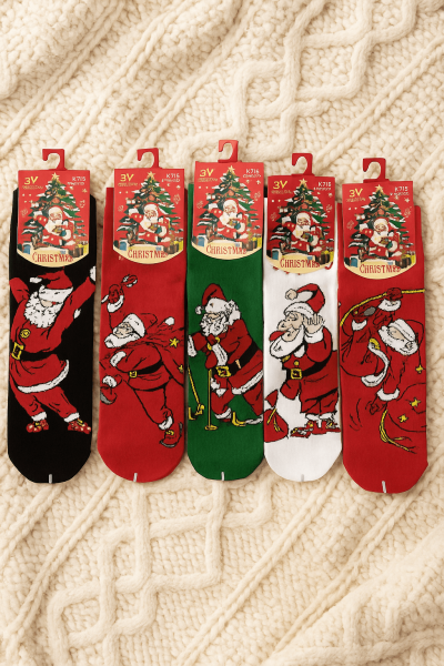 Коледни мъжки чорапи - 5 чифта K715-2