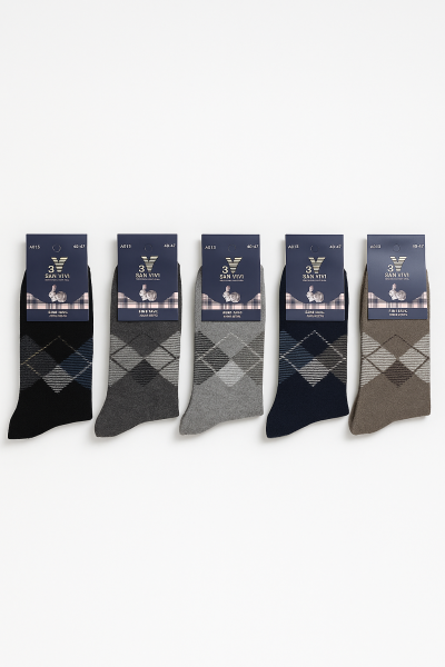 Мъжки вълнени дебели чорапи - 5 чифта А312-3