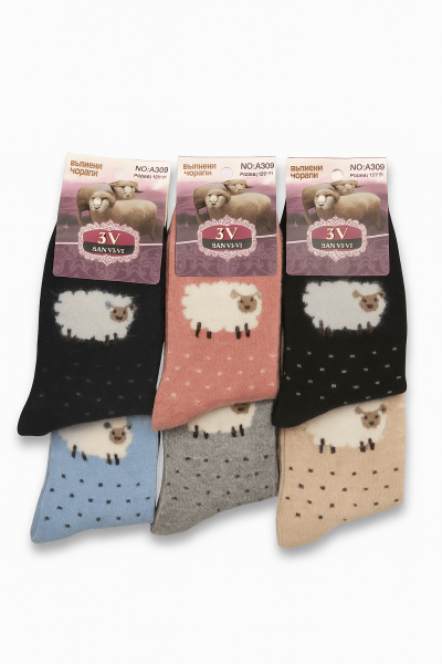 Дебели вълнени чорапи- 5 чифта А309-46