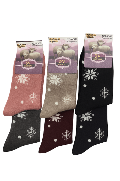 Дебели вълнени чорапи- 5 чифта А309-47