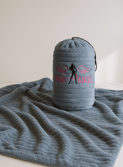 Пухено одеяло в брандирана торбичка PINK ANGEL 05952