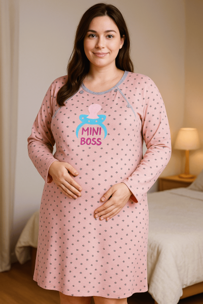 Макси нощница за бременни 3291