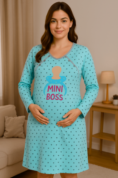 Макси нощница за бременни 3291-1