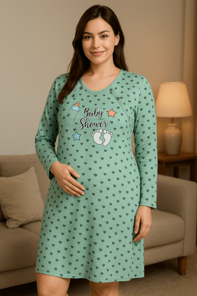 Макси нощница за бременни 3319-1