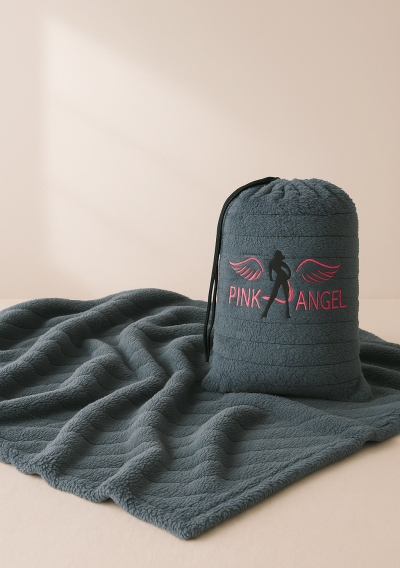 Пухено одеяло в брандирана торбичка PINK ANGEL 05957