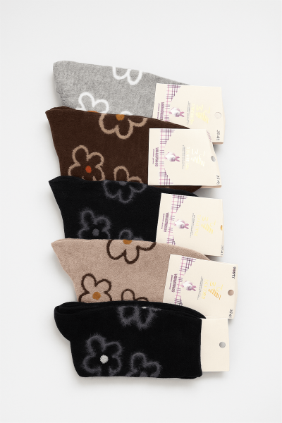 Дамски вълнени чорапи- 5 чифта А311-34