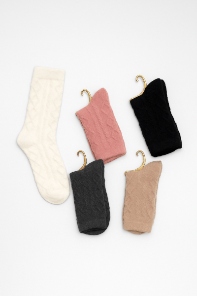 Дамски кашмирени чорапи- 5 чифта K618