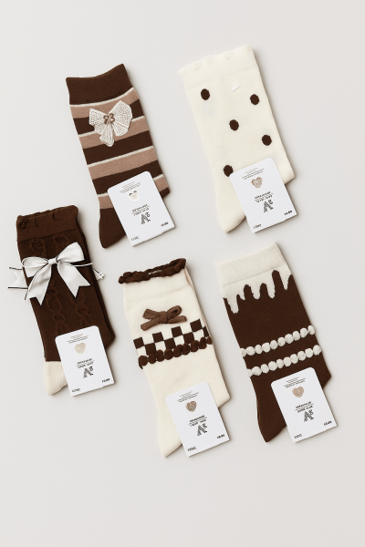 Дамски кашмирени чорапи- 5 чифта K836