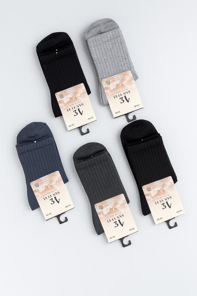 Мъжки кашмирени чорапи - 5 чифта K1502