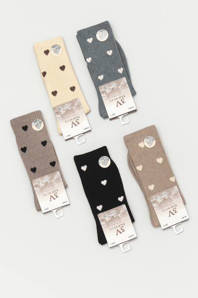 Дамски кашмирени чорапи- 5 чифта K1501-1