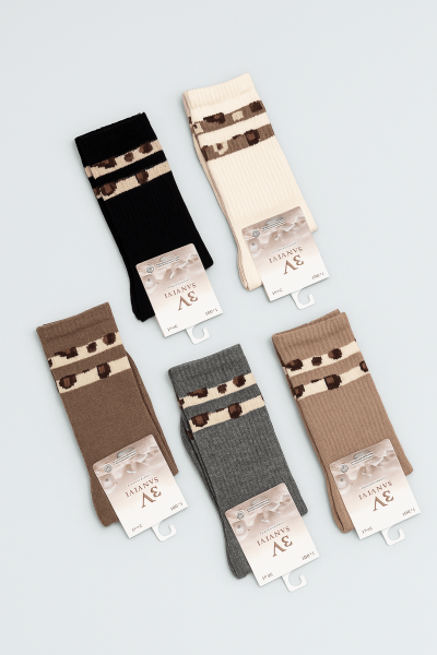 Дамски кашмирени чорапи- 5 чифта K1501-4