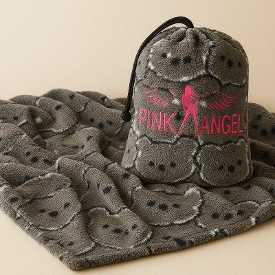 Пухено одеяло в брандирана торбичка PINK ANGEL 05942