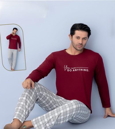 Мъжка пижама с дълъг ръкав 7532