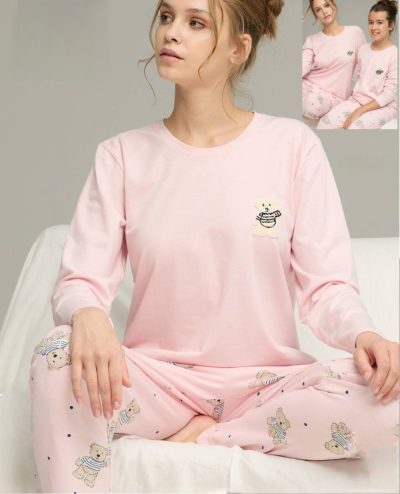 Дамска пижама с дълъг ръкав 41134-A