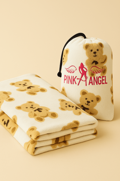 Пухено одеяло в брандирана торбичка PINK ANGEL 05959