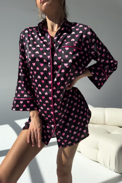 Елегантна сатенена нощница 0003158