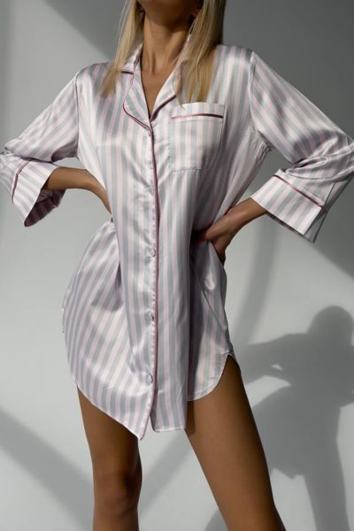 Елегантна сатенена нощница 0003157