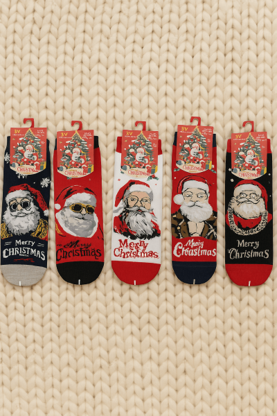 Коледни мъжки чорапи - 5 чифта K715