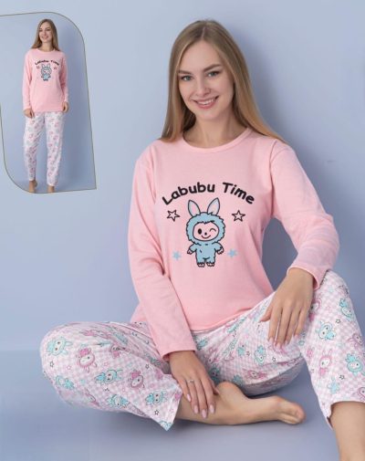 Дамска памучна пижама 7599