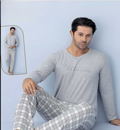 Мъжка пижама с дълъг ръкав 7532 1