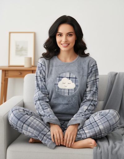 Дамска пухена пижама 02161-2