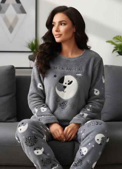 Дамска пухена пижама 02130