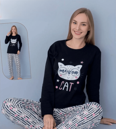 Дамска топла пижама - интерлог 7810