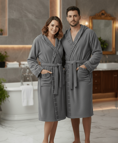 Халат Вивиен - тъмно сив