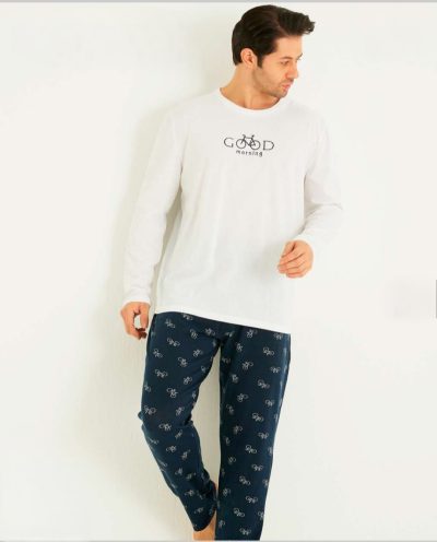 Мъжка пижама с дълъг ръкав 09880
