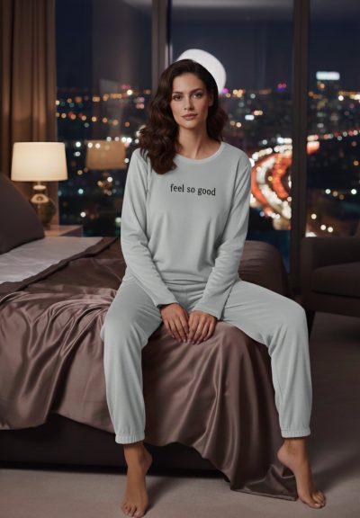 Дамска кадифена пижама 13164-05