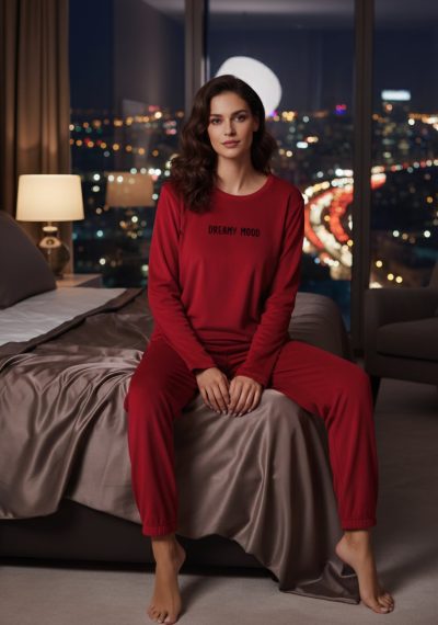 Дамска кадифена пижама 13164-06