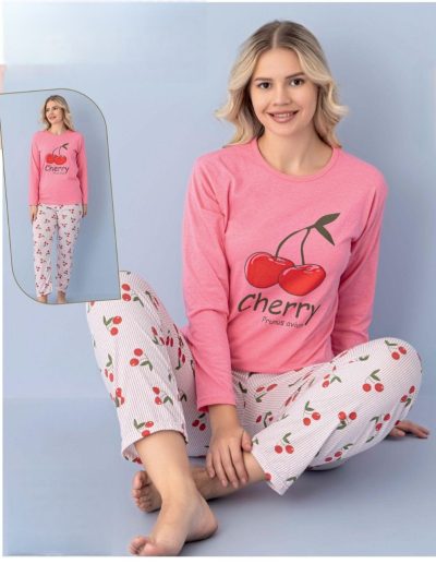 Дамска пижама с дълъг ръкав 7596