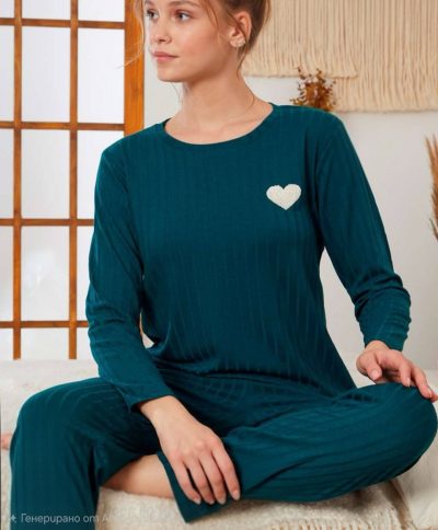 Дамска пижама с дълъг ръкав 26003-1