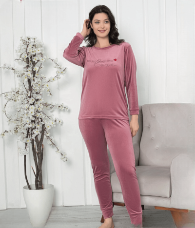 Дамска кадифена пижама 2299-K