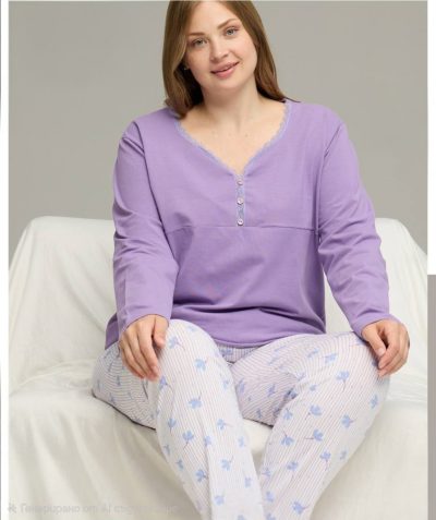 Макси пижама с дълъг ръкав 40752