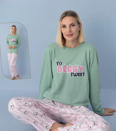 Дамска топла пижама - интерлог 7677-1