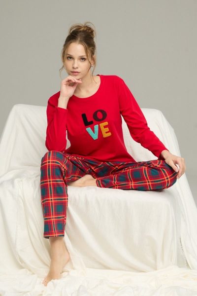 Дамска пижама с дълъг ръкав 41124-A