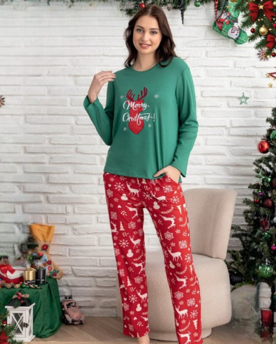 Дамска коледна пижама Y002-2
