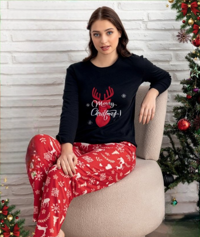 Дамска коледна пижама Y002-3