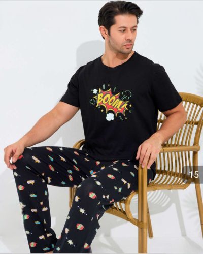 Мъжка пижама с къс ръкав 09826