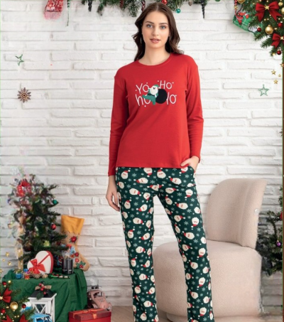 Дамска коледна пижама Y002-7